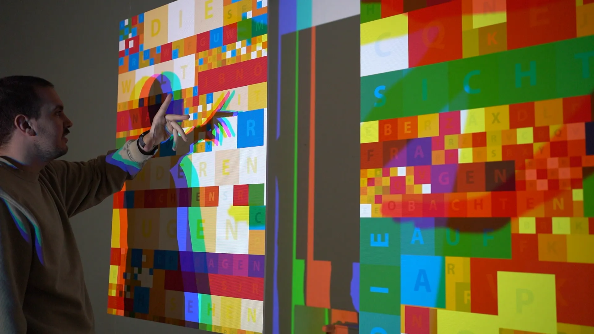Lichtreaktive Installation